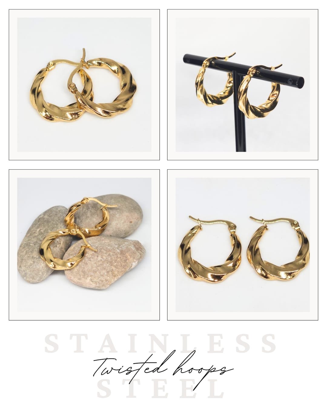 Twisted hoops 25mm
