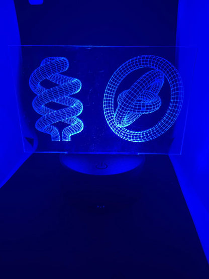 Perspex 3D night lamp